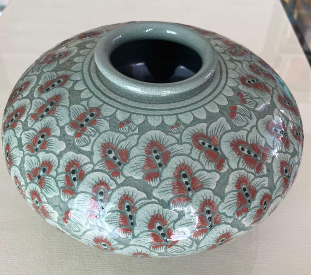 青磁　一峰　花瓶