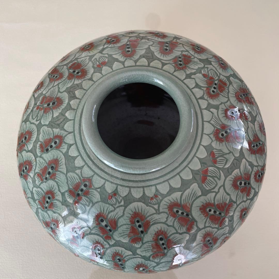 青磁　一峰　花瓶