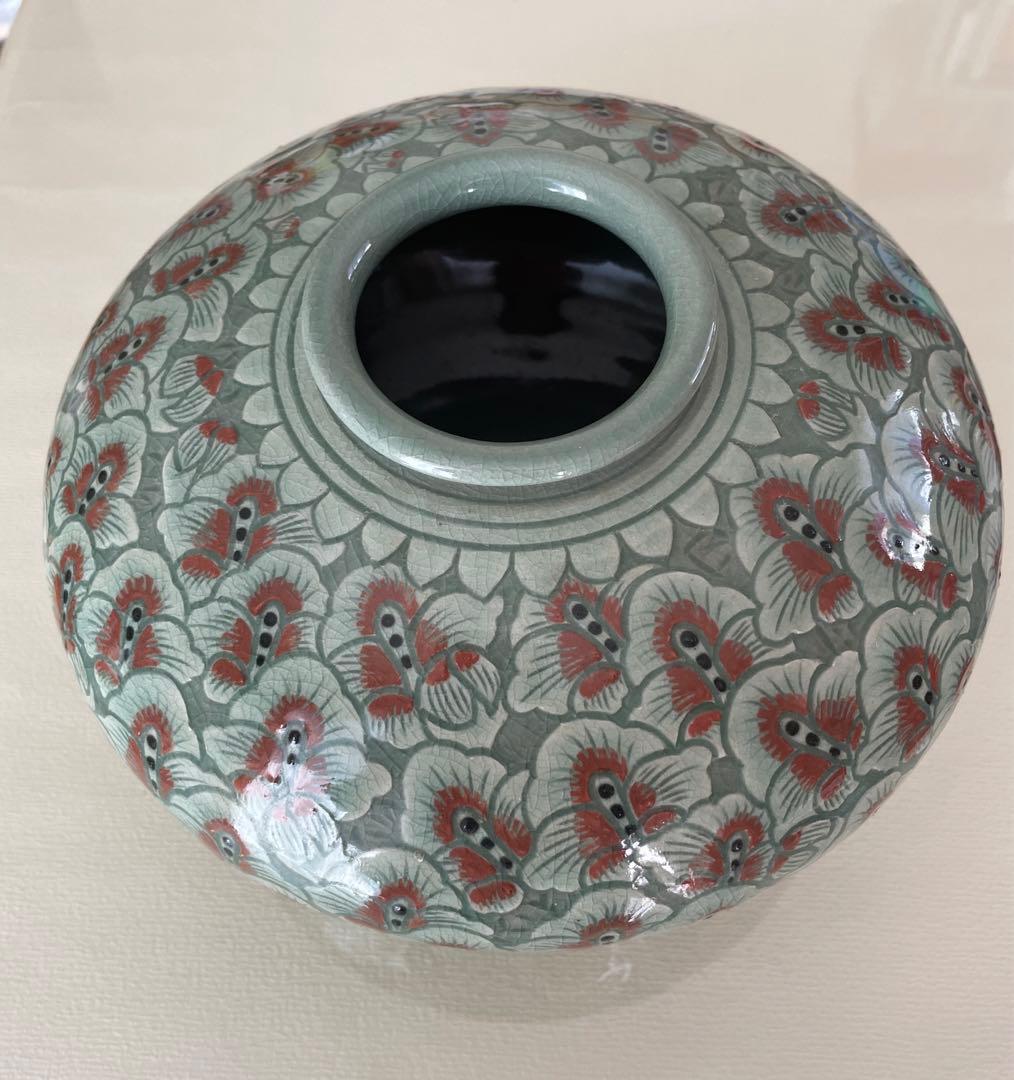 青磁　一峰　花瓶