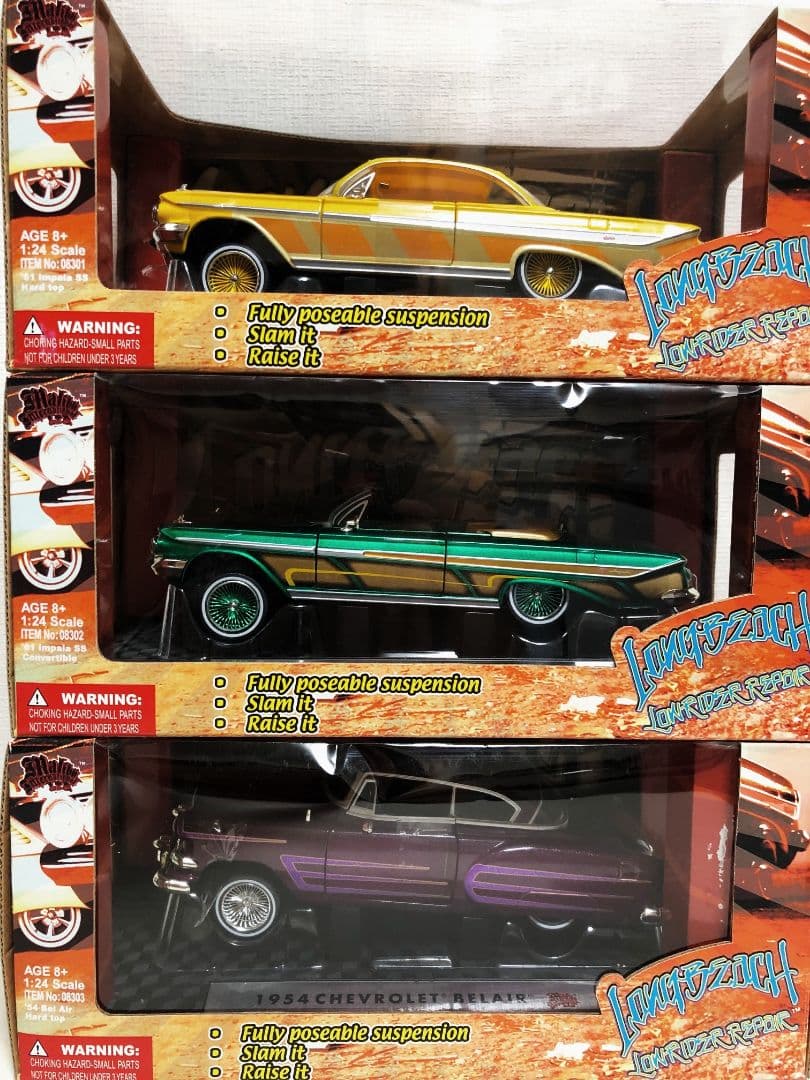 Lowriderローライダー/3台セット インパラ&ベルエア 1/24 絶版