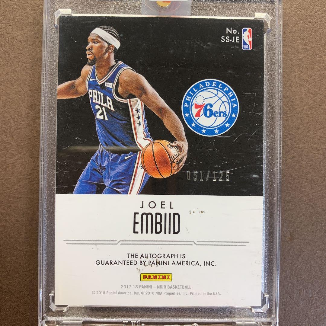 Panini Noir エンビード Embiid 直筆サインカード Auto