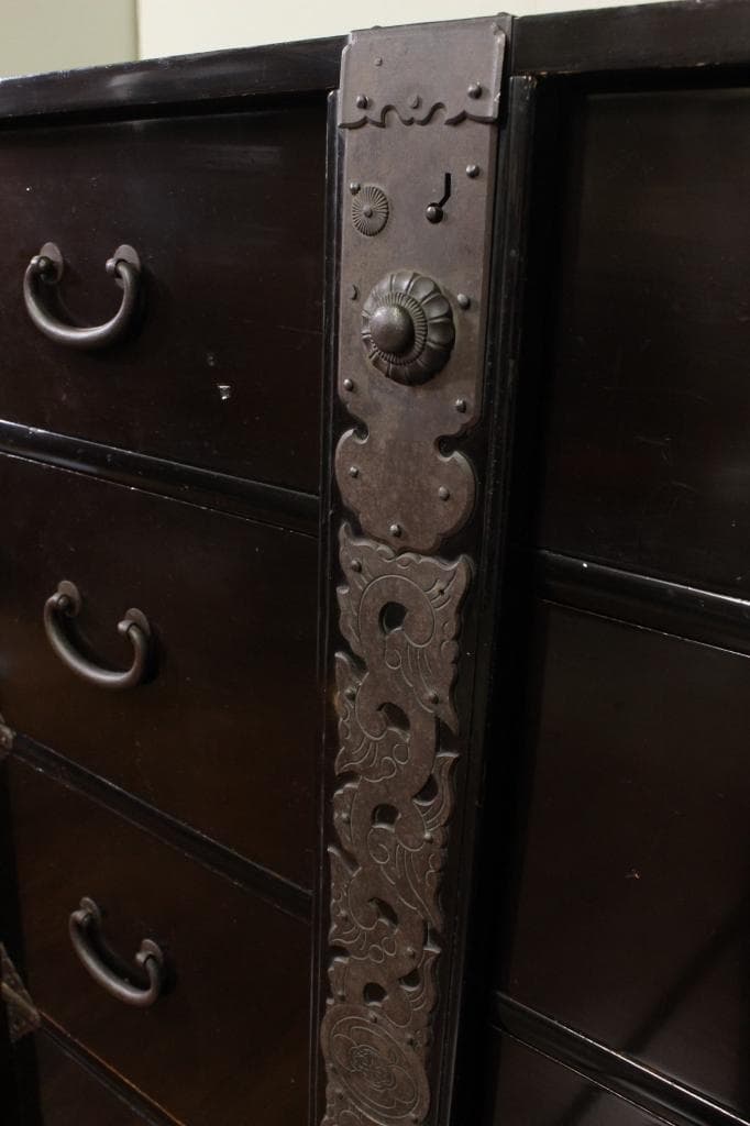 総桐！前棒付きの時代箪笥！古布/サイドボード/古民藝/和家具/古道具