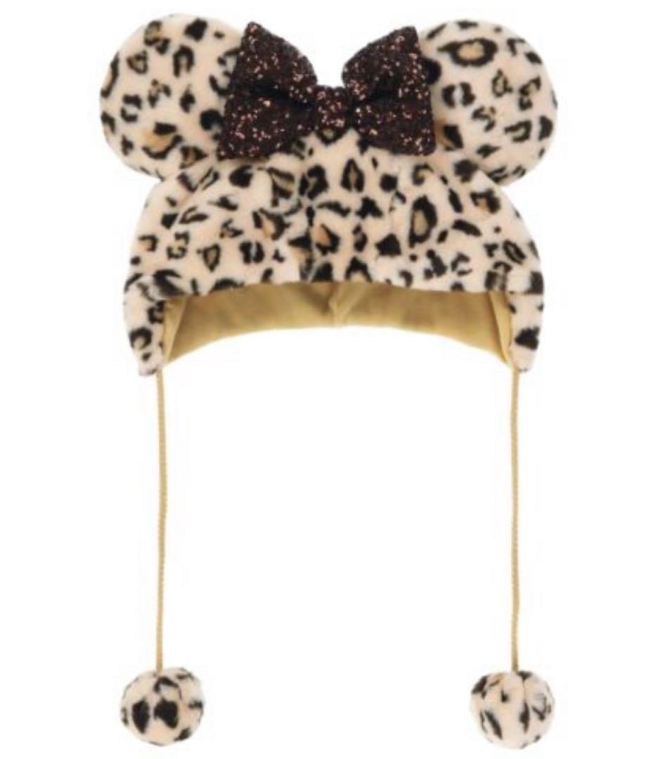 ディズニー ヒョウ柄 ファンキャップ ショルダーバック チャーム ポーチ