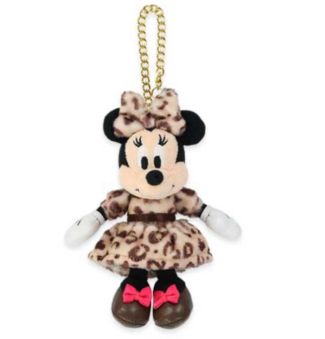 ディズニー ヒョウ柄 ファンキャップ ショルダーバック チャーム ポーチ