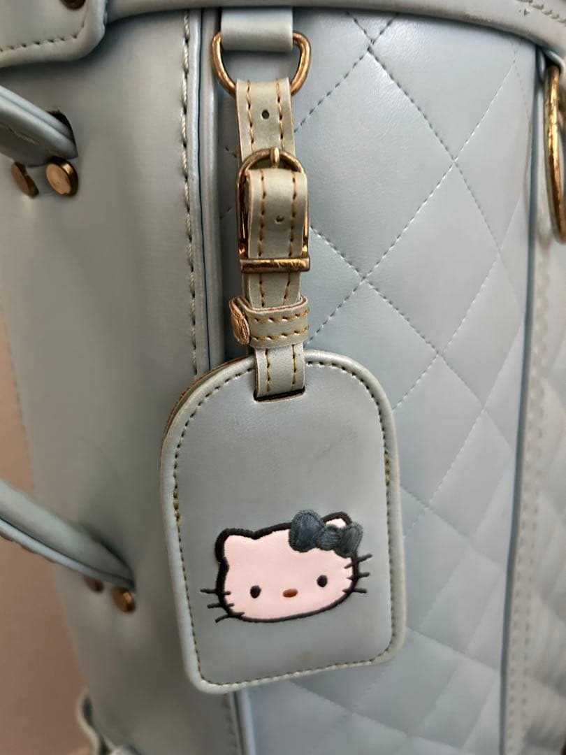 超レア希少 キティちゃん 水色 キルティングキャディバッグ