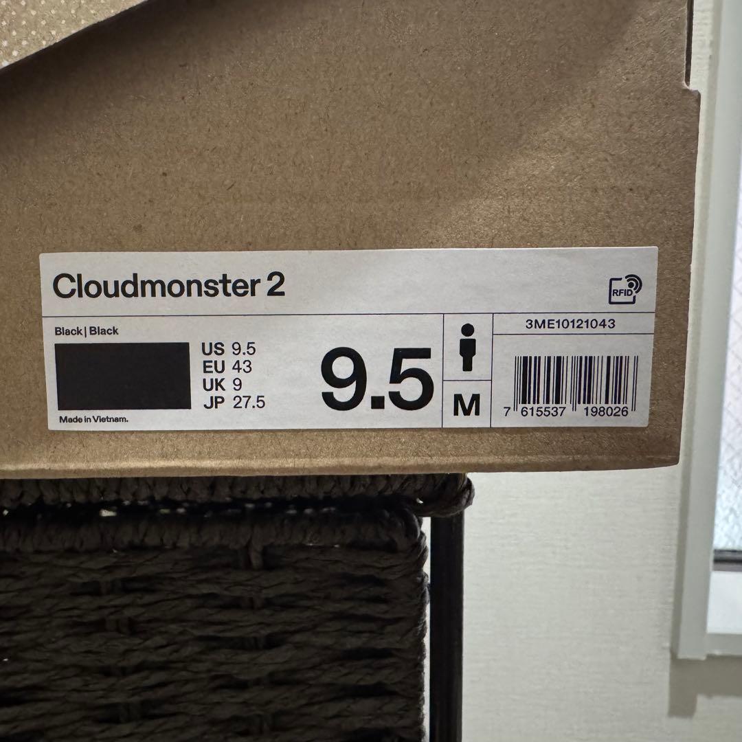 ウォーキング・ランニングウェア On Cloudmonster2 Black 27.5cm