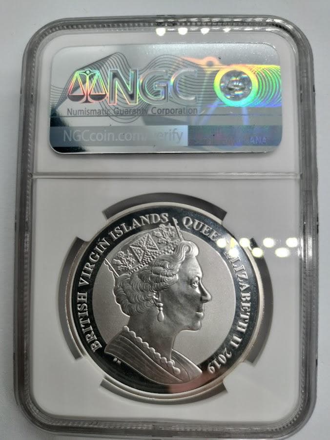 NGC PF65 ウナとライオン 2019 ヴァージン諸島銀貨 リバースプルーフ