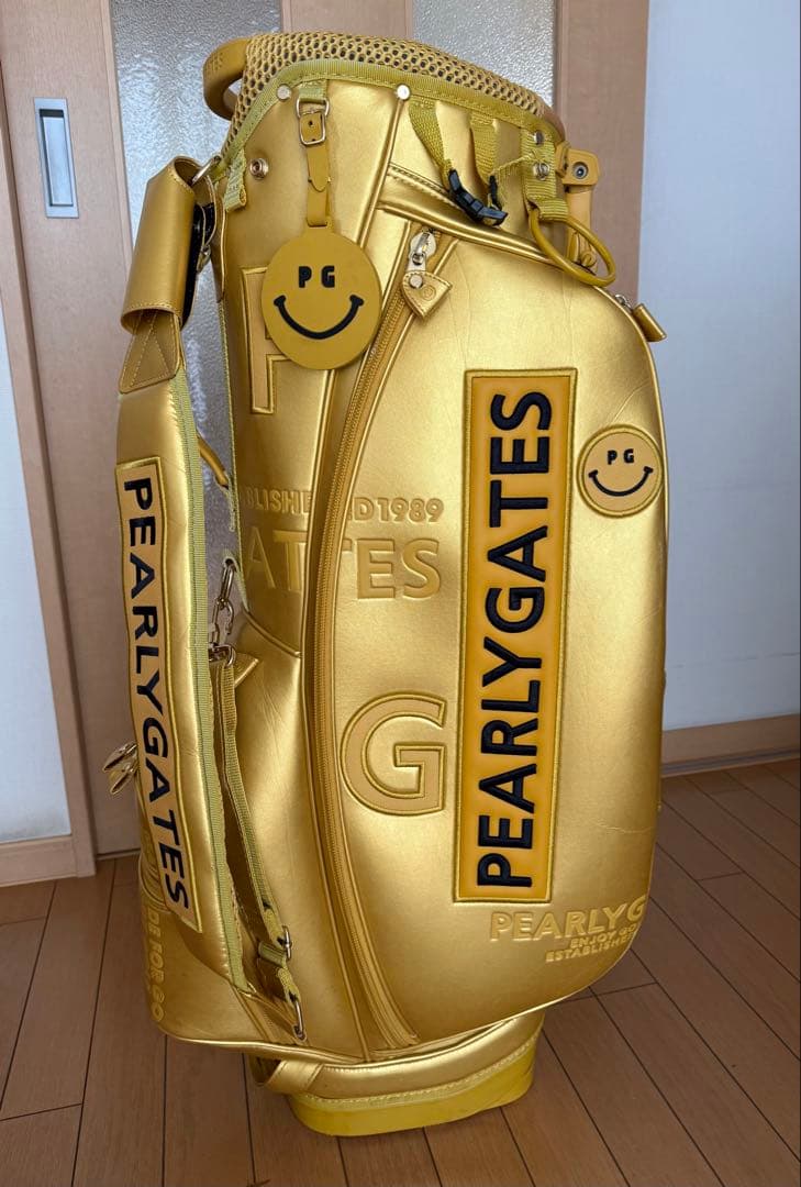 PEARLY GATES ゴールドキャディバッグ