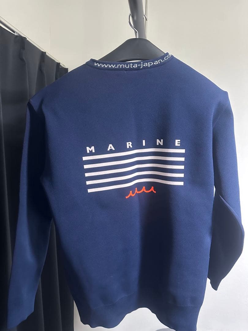 muta ジャガード クルーネックプルオーバー　ネイビー