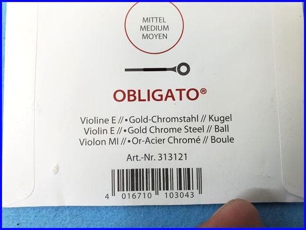 美品 オブリガード OBLIGATO バイオリン弦セット E/A/D/G 4/4