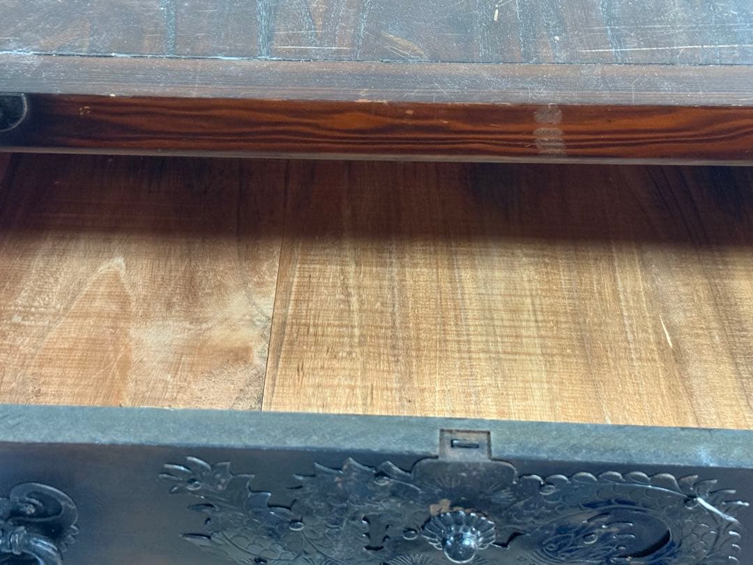 李朝　キャスター付箪笥　古民具　送料込み250505