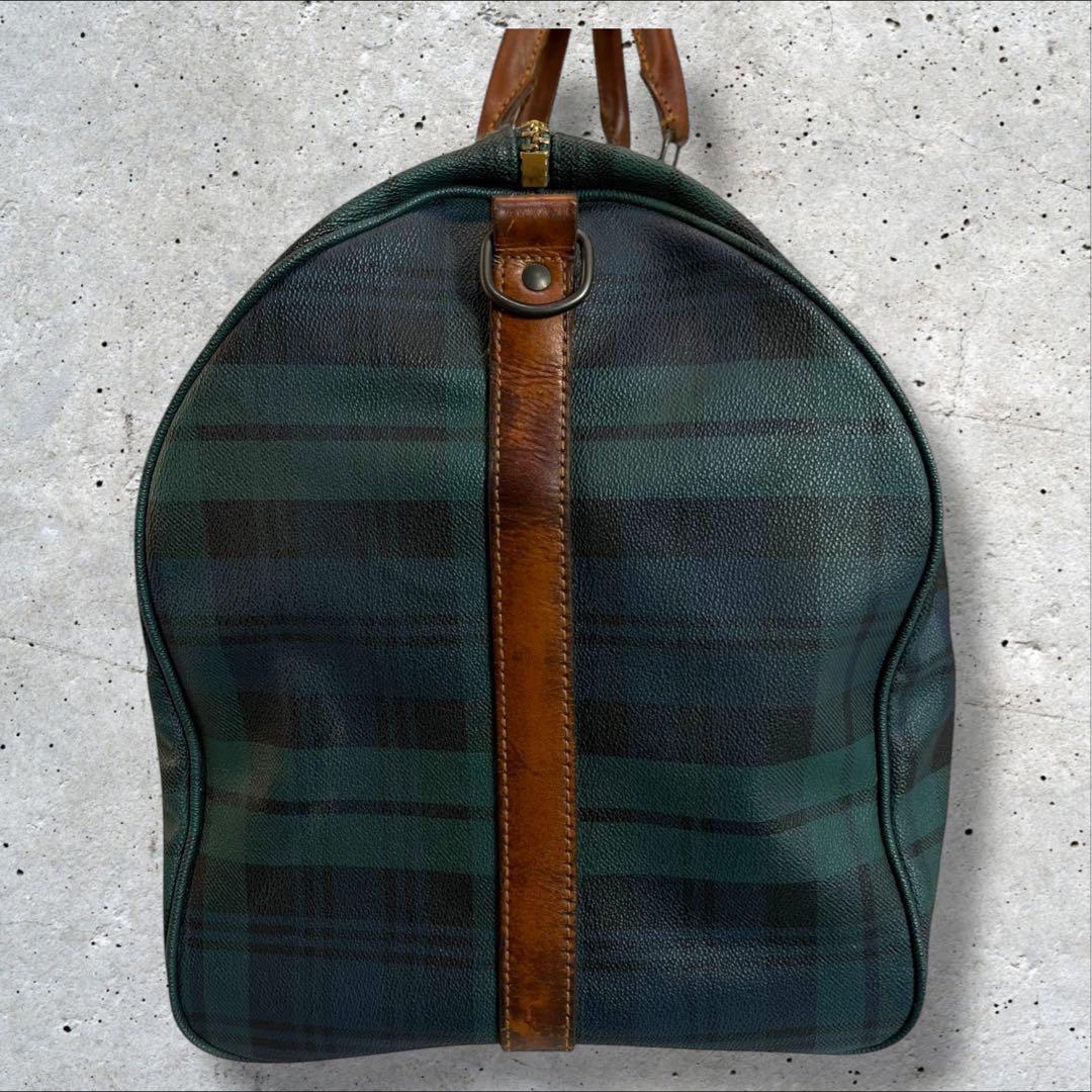 ポロラルフローレン 2way ボストンバッグ ショルダー チェック柄 PVC