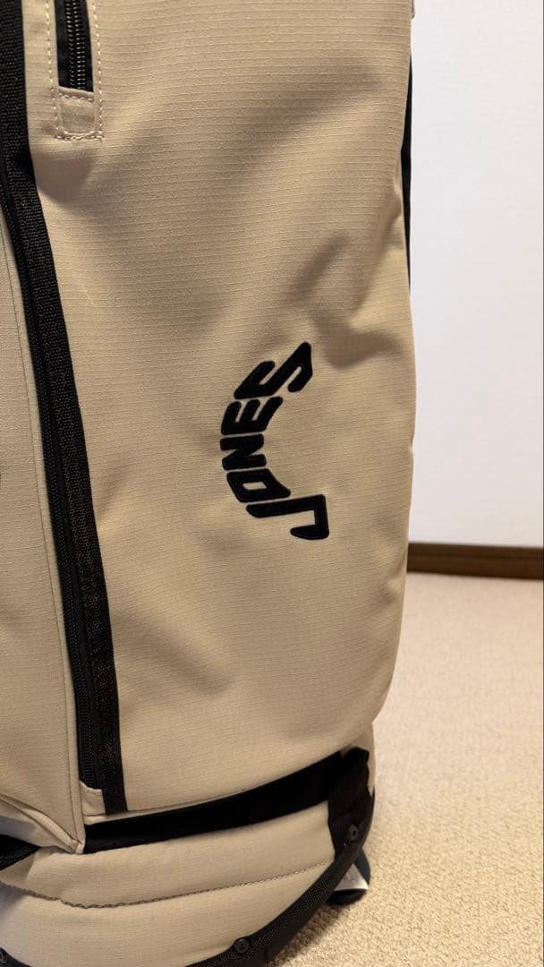 Jonesゴルフ　キャディバッグ　ベージュ　ロゴ刺繍付レア