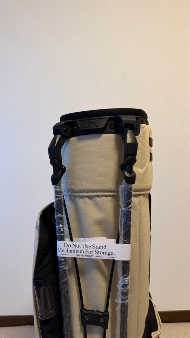 Jonesゴルフ　キャディバッグ　ベージュ　ロゴ刺繍付レア