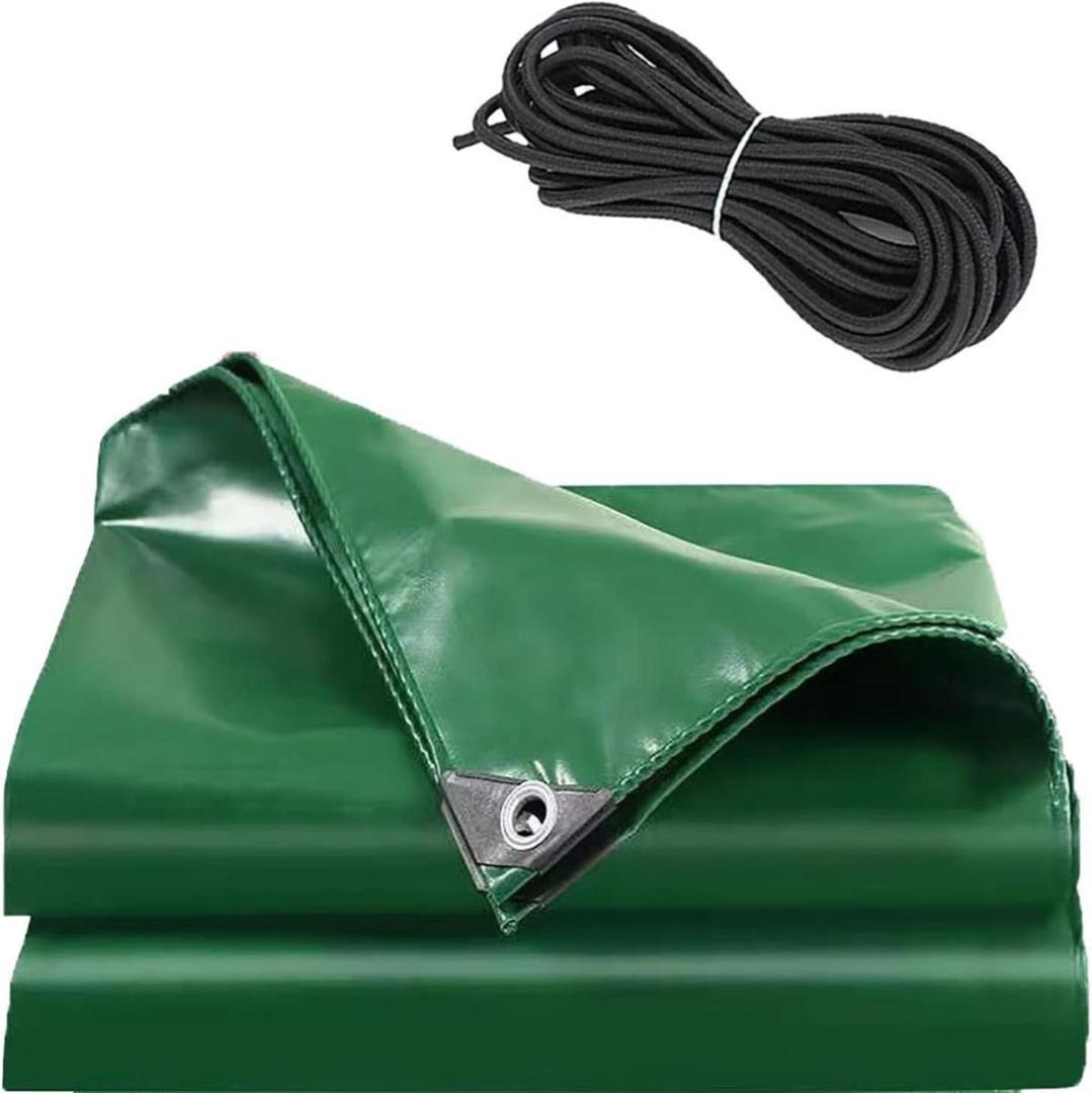 緑色タープ　2.6x3.8m ロープ付き