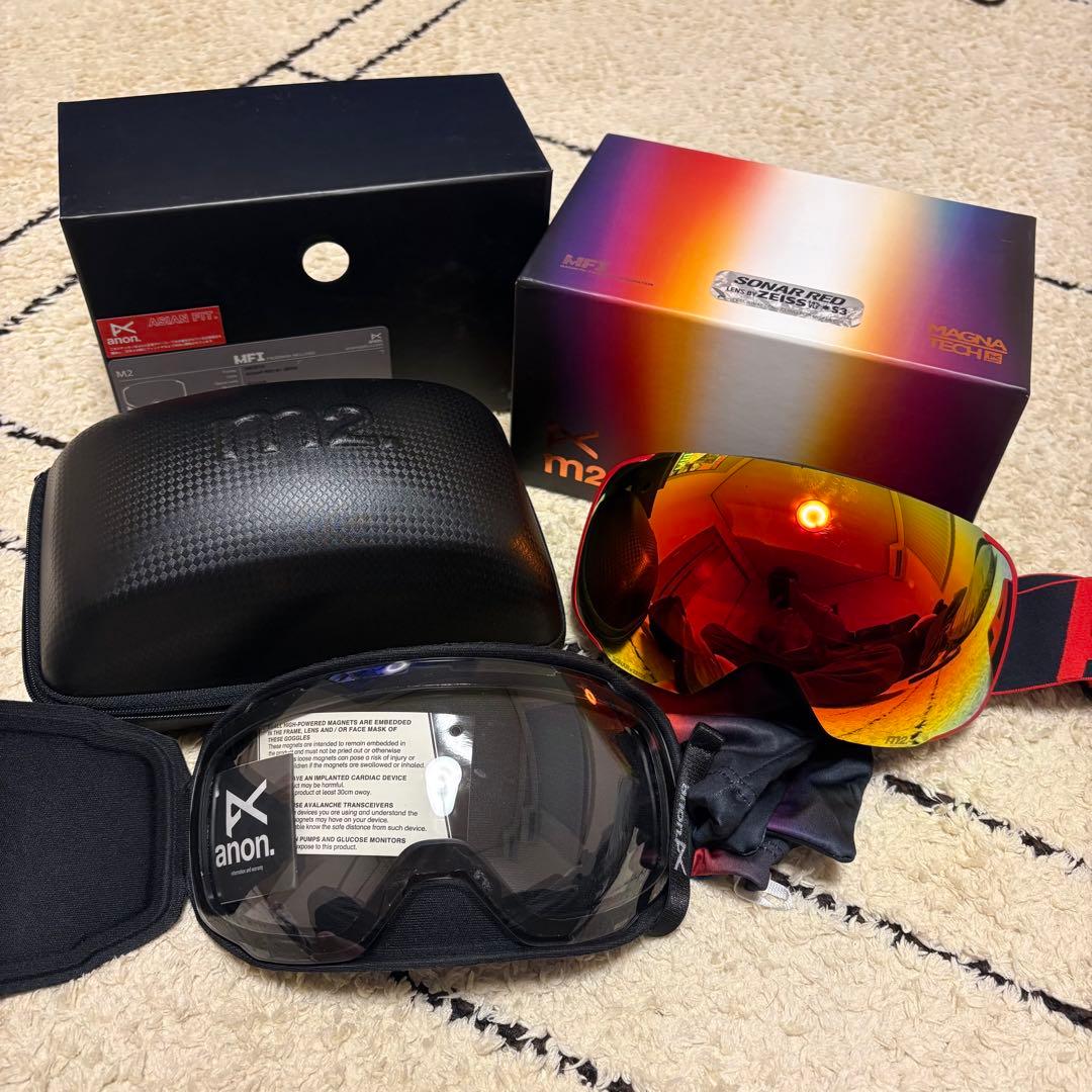 美品 アノンANON(バートンBURTON) M2スノーボード スキー　ゴーグル