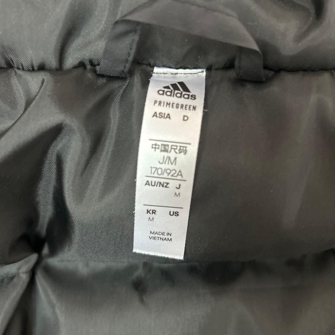 adidas ロングダウンコート ベンチコートブラック M 防寒
