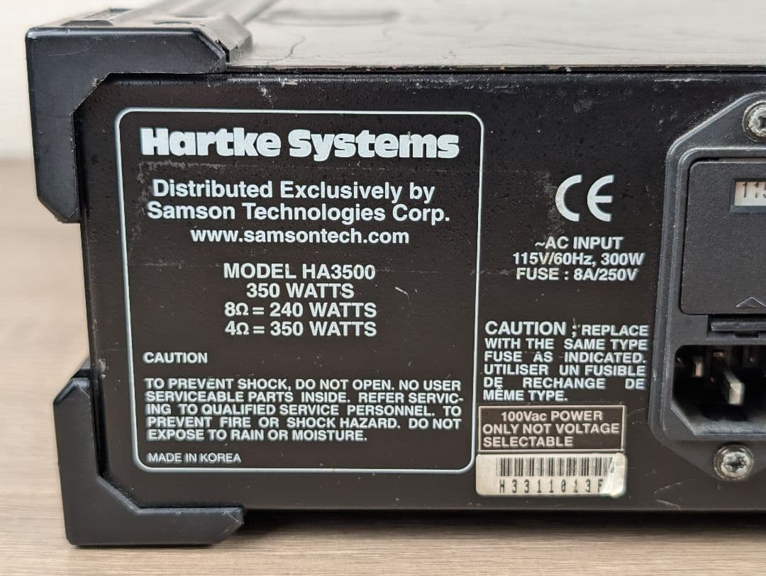 【名機】HARTKE HA3500 ベースアンプヘッド 350W 動作確認済み