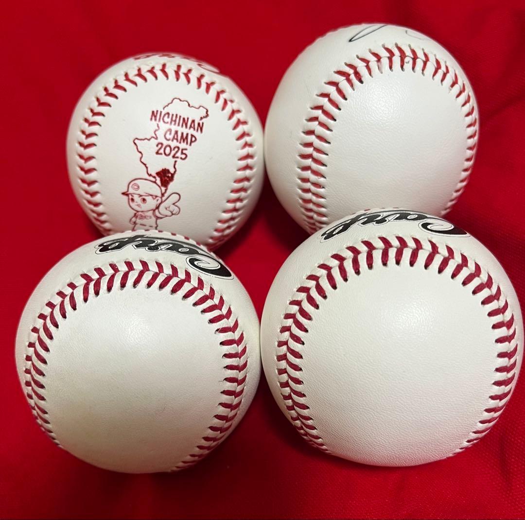 広島東洋カープ　羽月隆太郎　直筆サインボール　４球セット