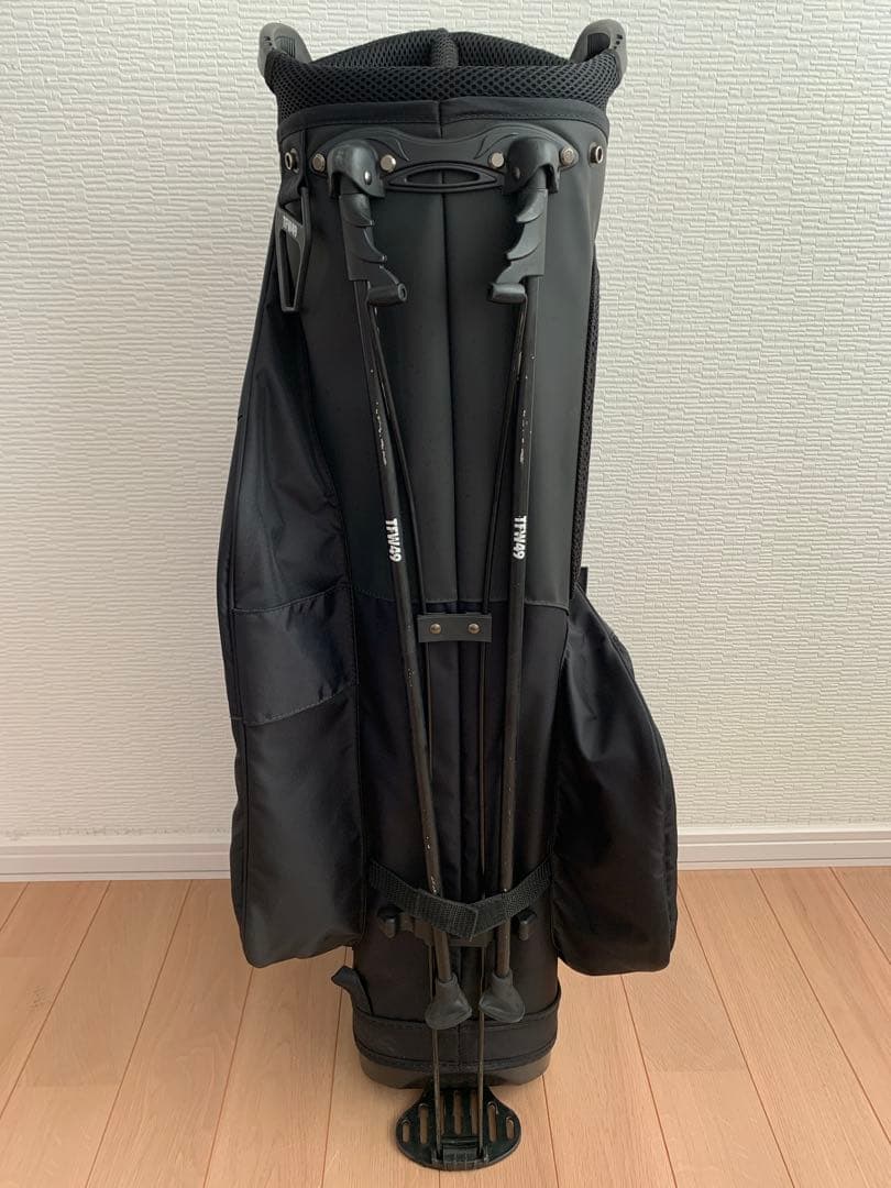 TFW49 キャディバッグ 黒×黒　スタンド付き