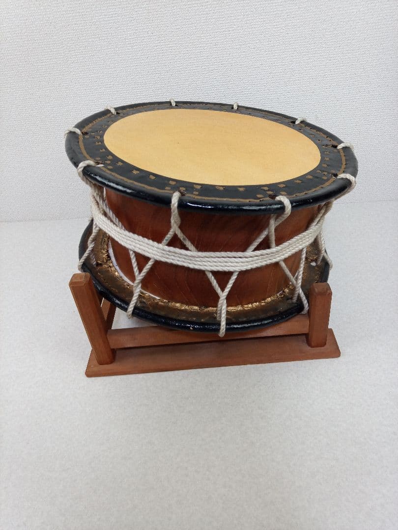 けやき 刳り貫き 締太鼓 台付　*AR17