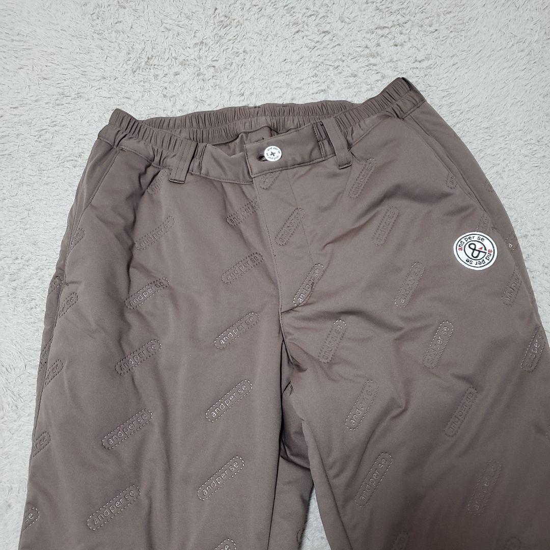 and per se ブラウン キルティングパンツ