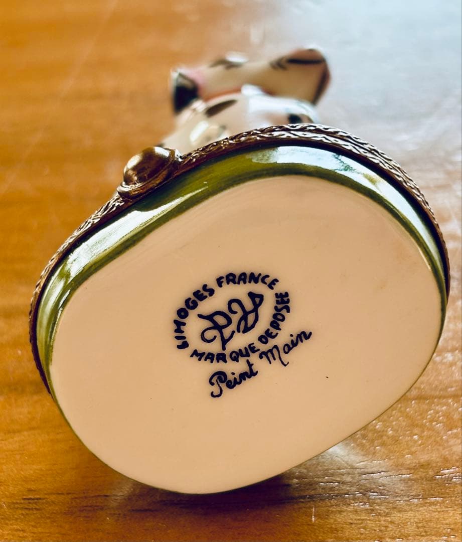 フランス リモージュ焼き ピルケース ダルメシアン