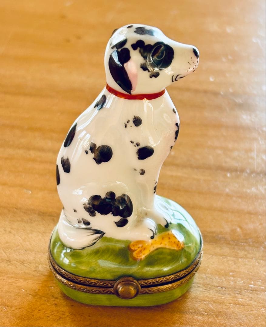 フランス リモージュ焼き ピルケース ダルメシアン