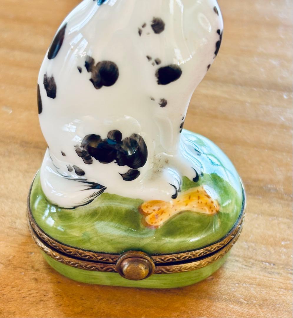 フランス リモージュ焼き ピルケース ダルメシアン