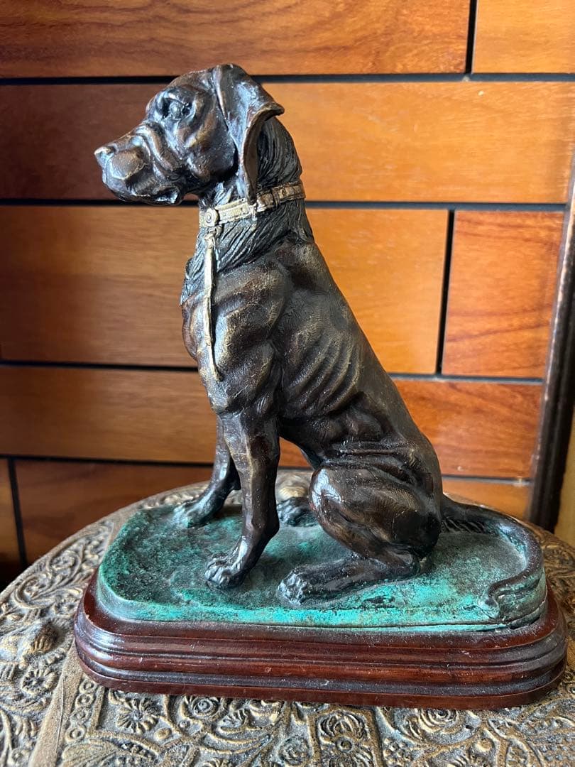 vintage ラブラドール　レトリバー　ブロンズ像