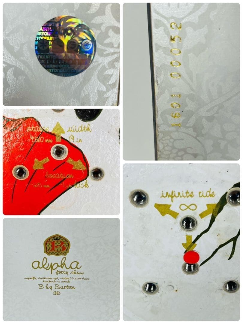 【良品】BURTON ALPHA 142cm スノーボード 板