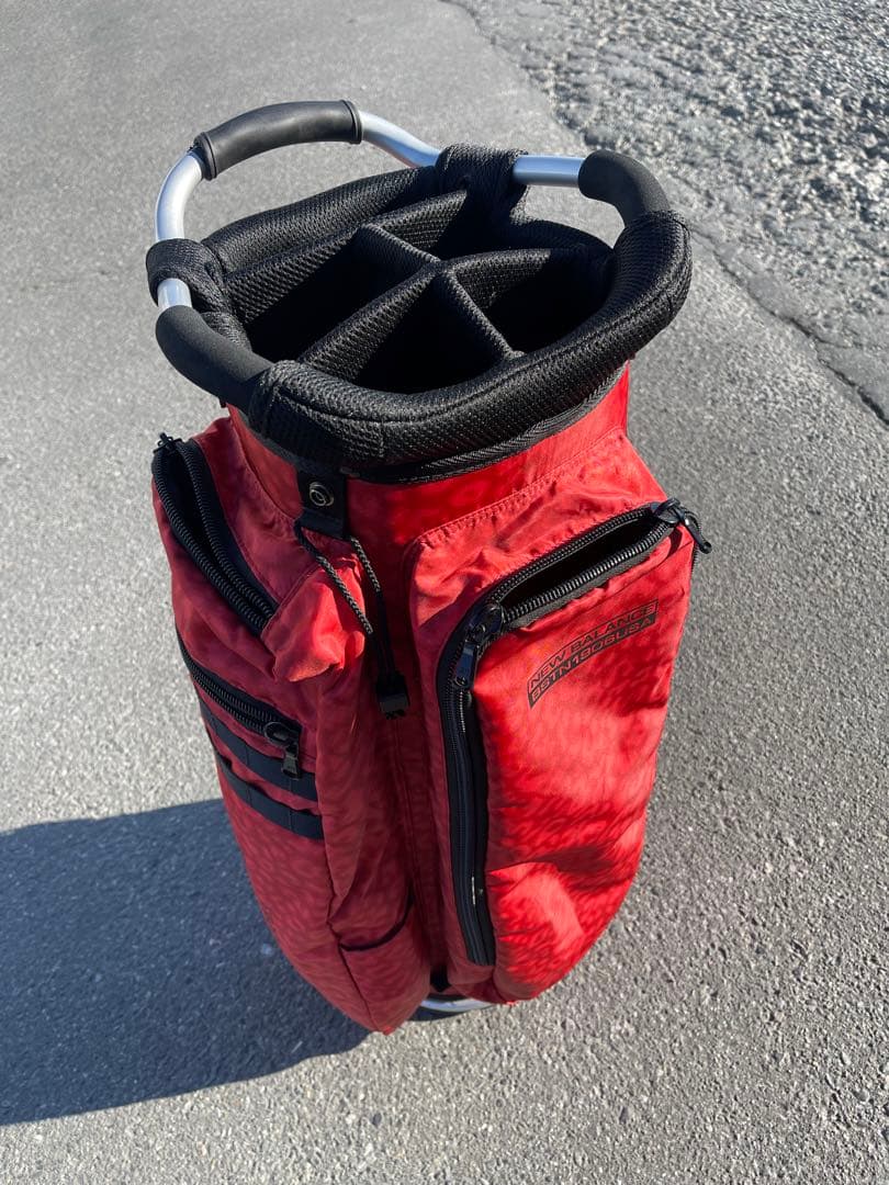 超軽量！New Balance ニューバランス ゴルフ キャディバッグ 赤