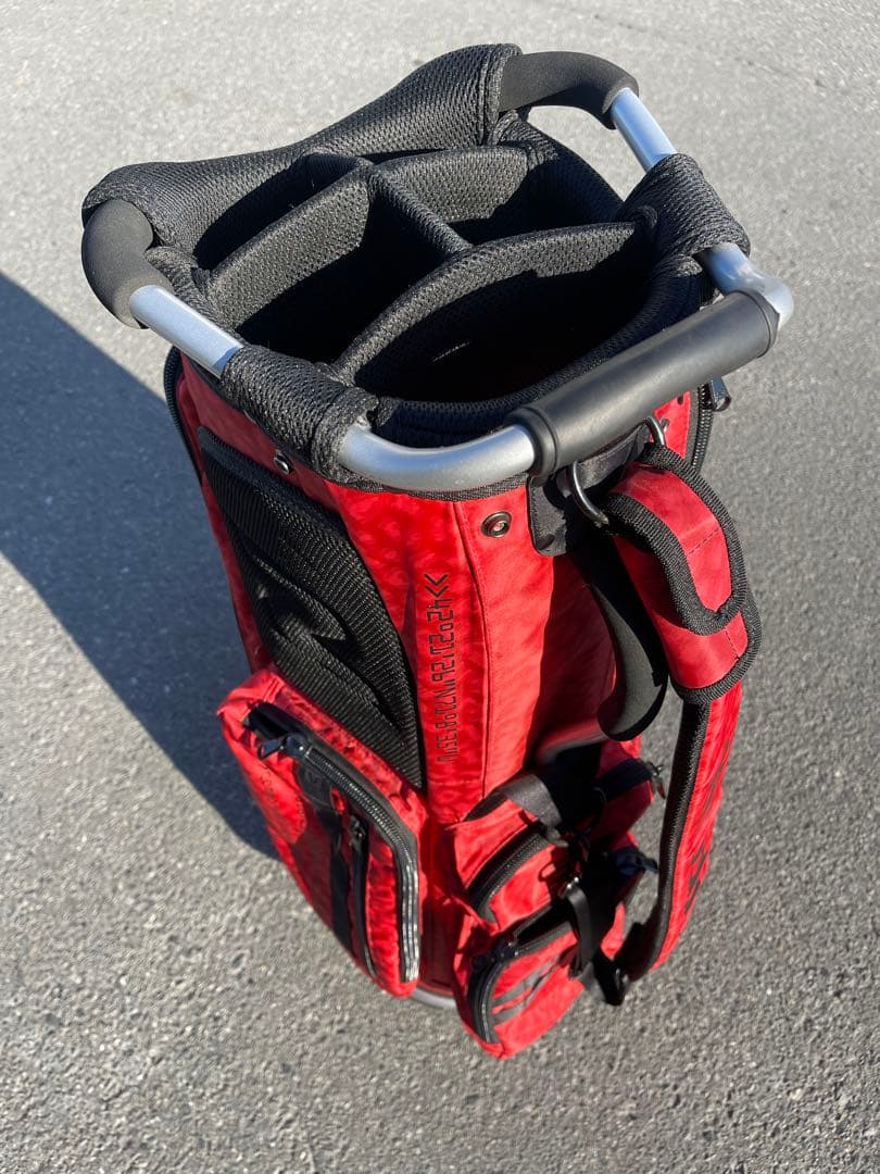 超軽量！New Balance ニューバランス ゴルフ キャディバッグ 赤