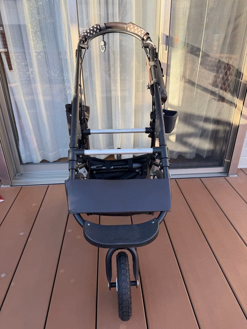 mykoAir Buggy ペットカート フレームブレーキ付き 合皮レザー