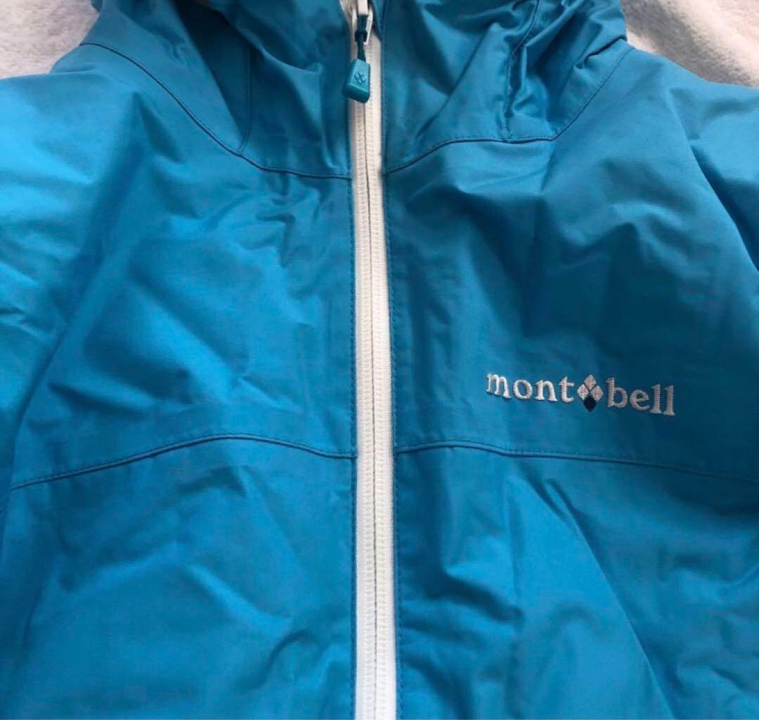 モンベル140パウダーステップパーカー女の子スキー男の子キッズ雪スノボー130