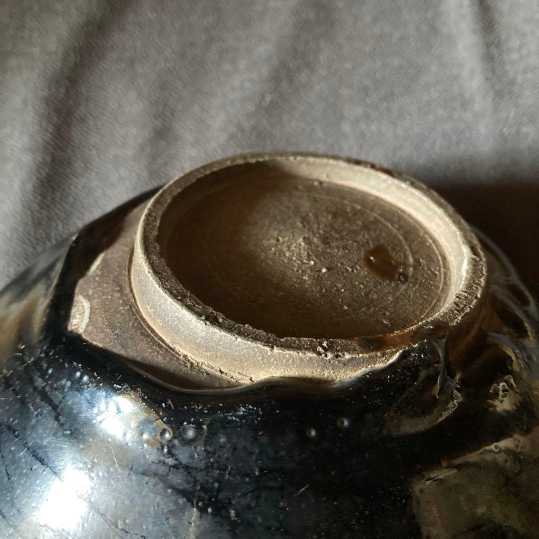 河南天目平茶碗　宋時代　箱なし　　高5.1×径16.1cm