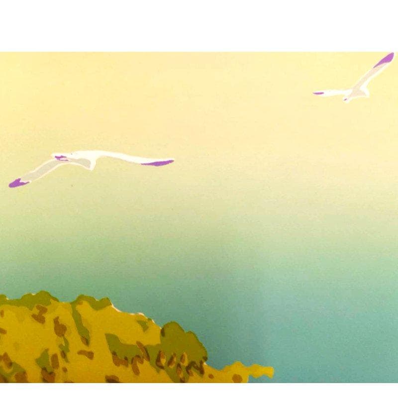 智博！☆本間武男☆「 かもめ Ⅴ 」シルクスクリーン　半切サイズ