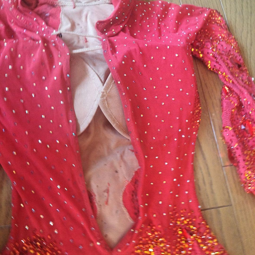 社交ダンス　ドレス赤