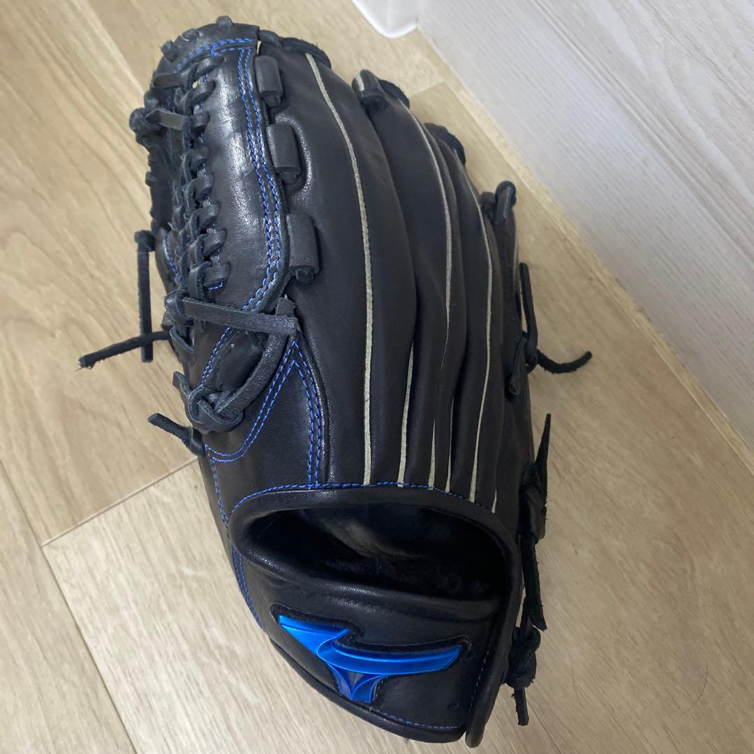 MIZUNO 軟式グローブ ブラック/ブルー