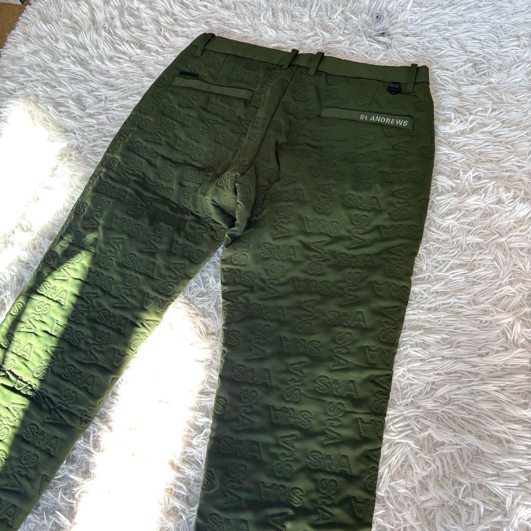最新作 即完 ST ANDREWS パンツ 蓄熱 中綿 キルティング カーキ