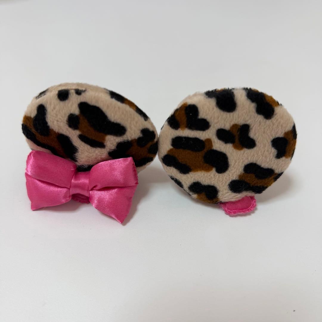 ミニーヘアピン ヒョウ柄