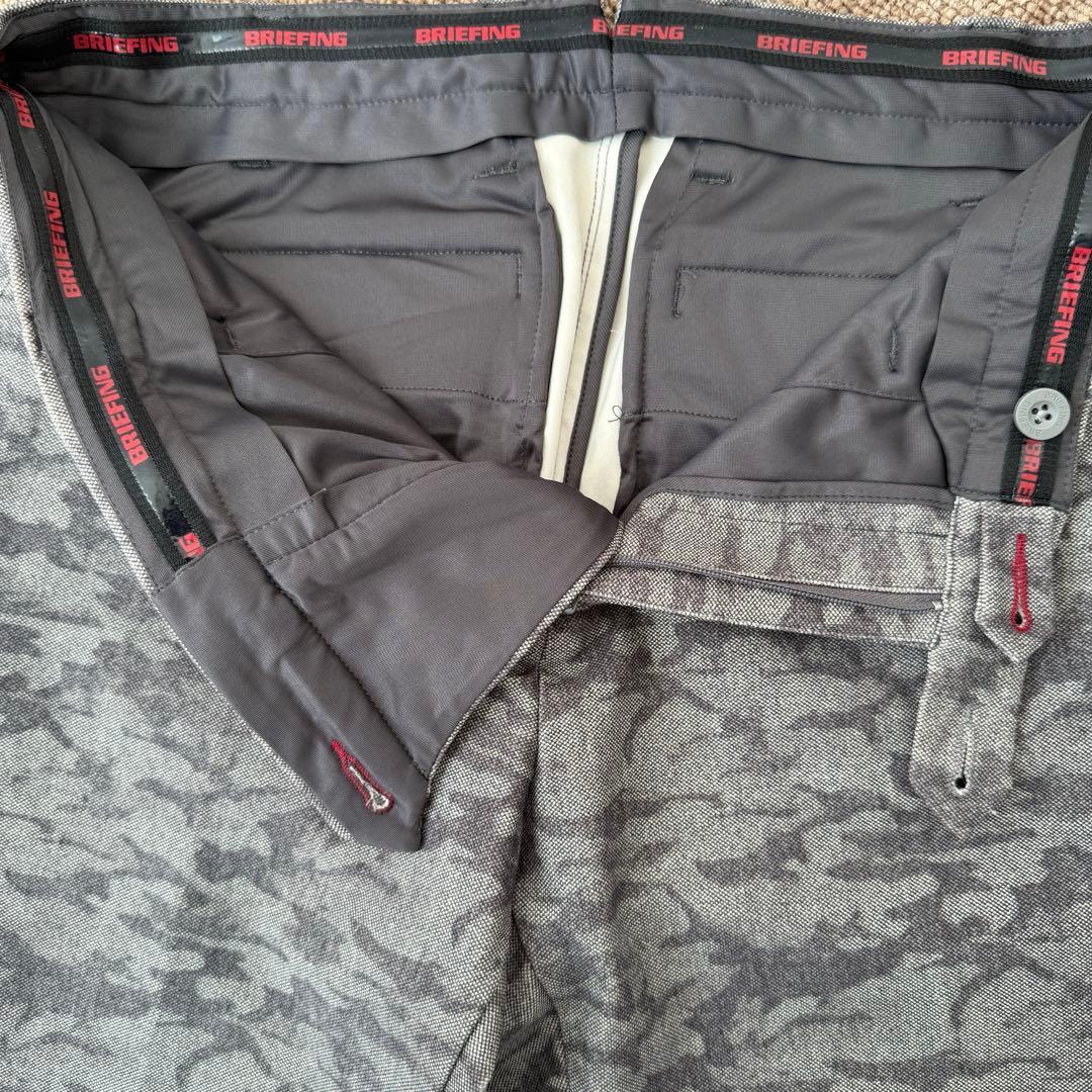 ブリーフィングゴルフ　パンツ　迷彩　グレー　S〜M相当　アーミー　カモ柄