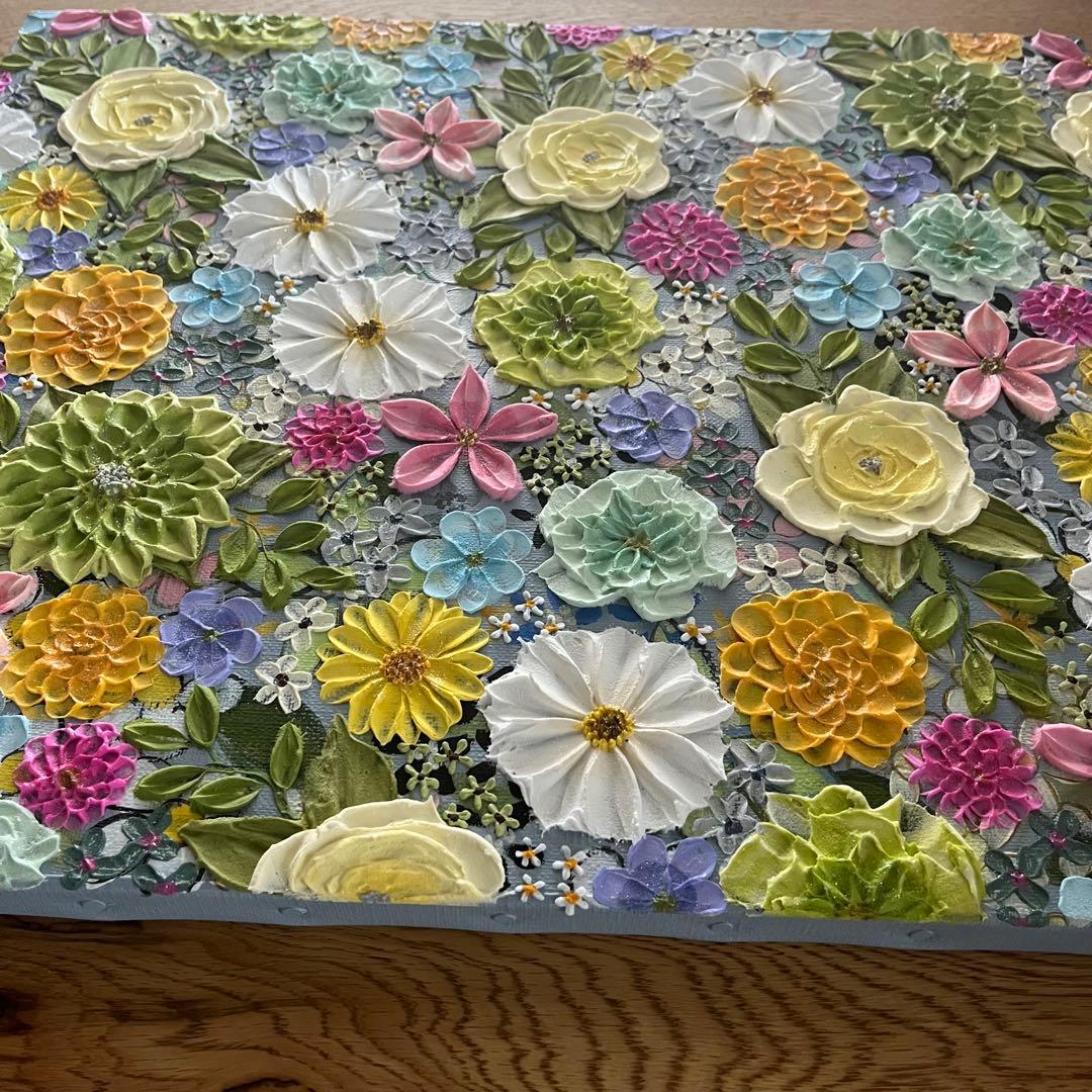 絵画 テクスチャーアート フラワー 花 ボタニカル アート 花図鑑