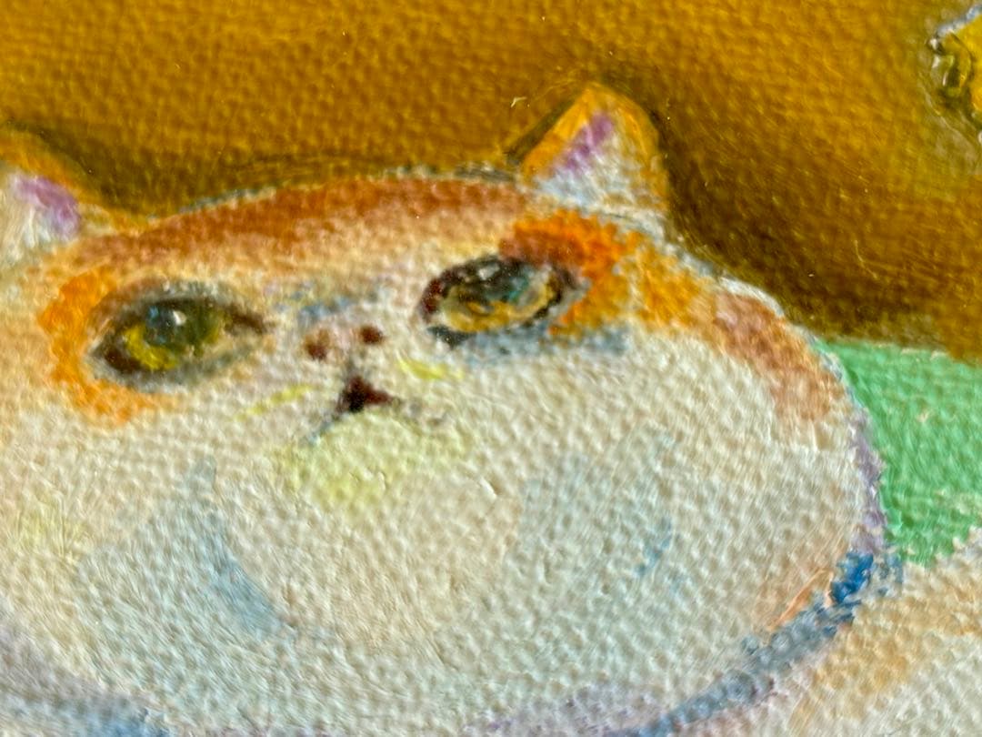 長嶺ヤスコ 猫の絵画 油彩画 フラメンコダンサー 直筆 オリジナル サイン有