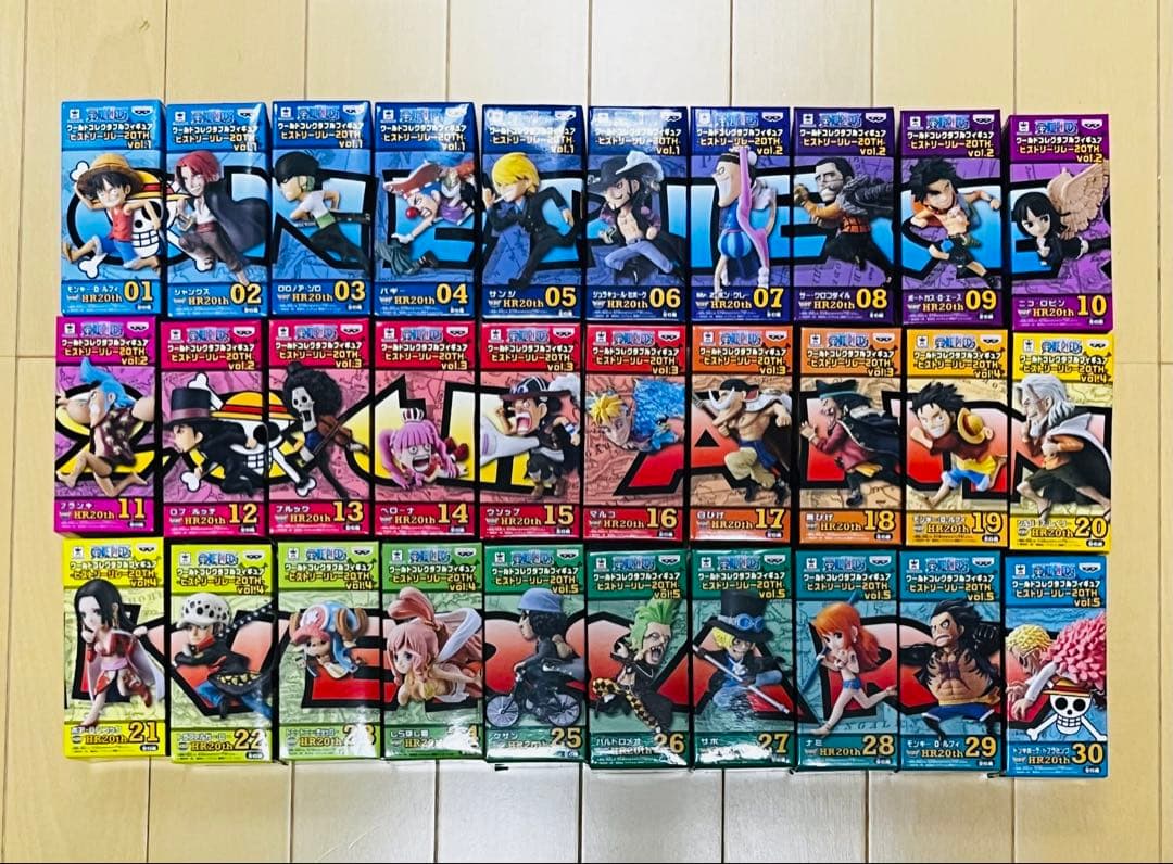 ワンピース　ワーコレ ヒストリーリレー20TH 全30種コンプ