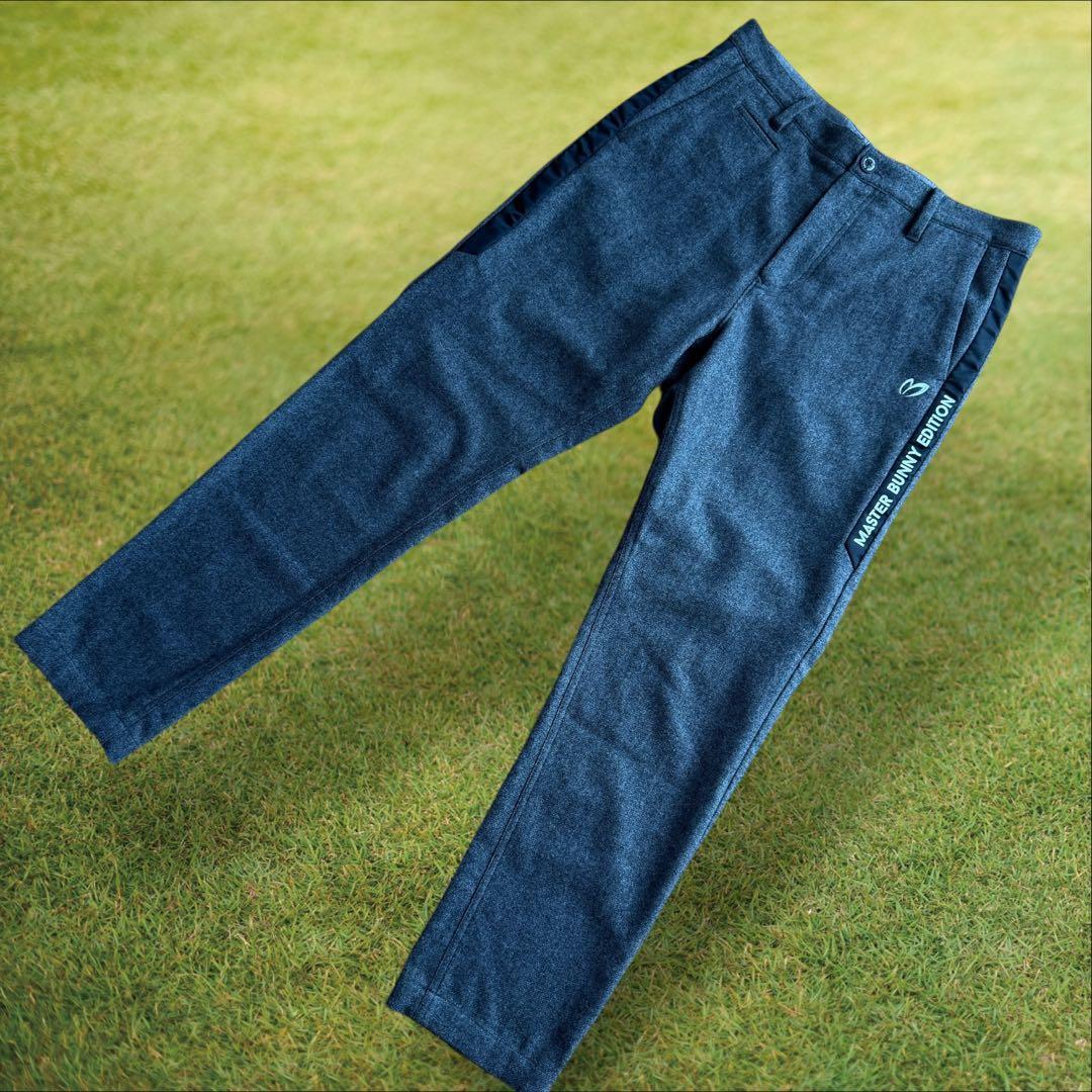 ウール素材　マスターバニー　パンツ　4 M〜L相当　グレー　起毛　秋冬ゴルフ