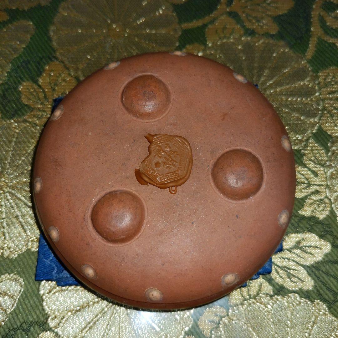 【最終価格】 中国　水盂　匙付　蝋印付　時代品