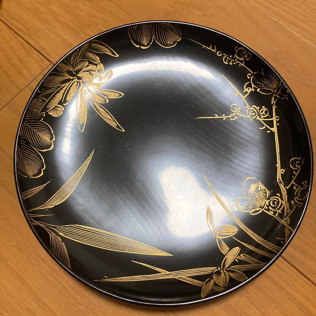 輪島塗　沈金　中皿　10枚