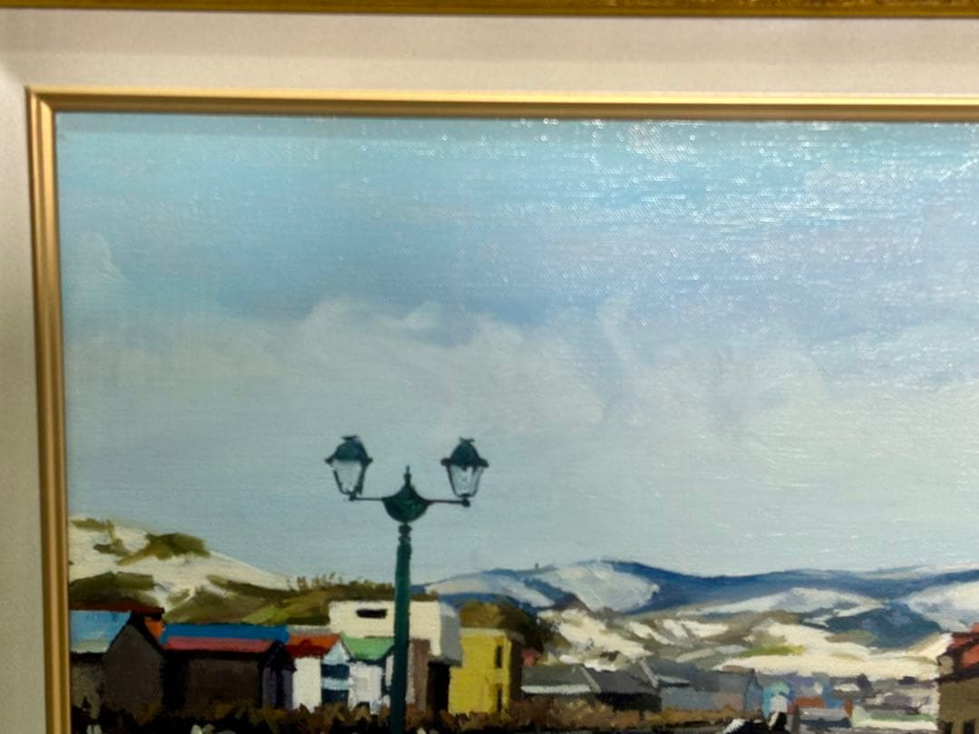 y*o様 #松田小夜子「早春の運河」油彩画　額装 直筆サイン