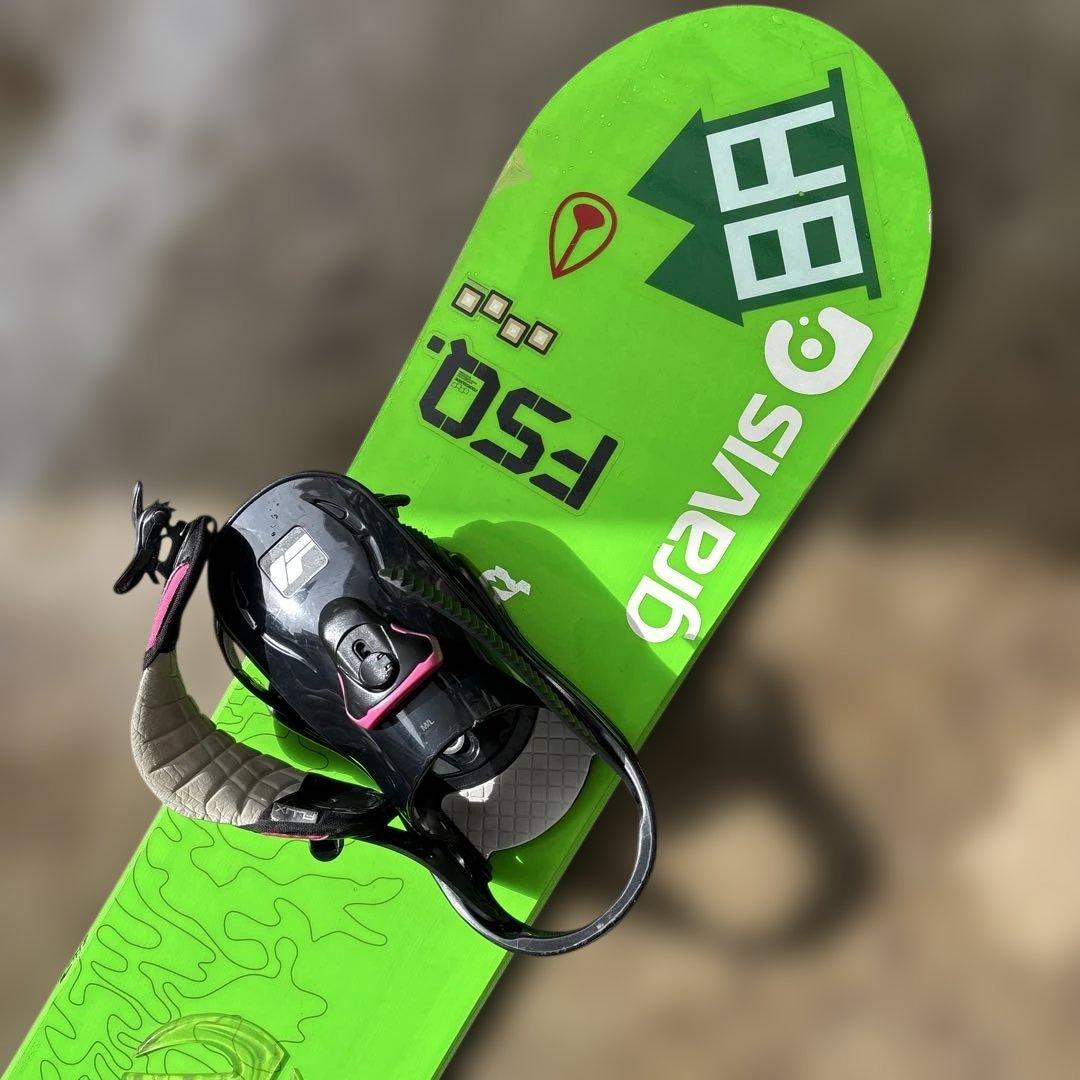 gravis FSQ スノーボード ビンディング付き